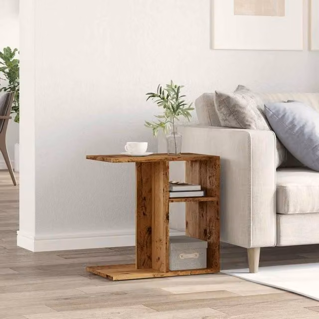 Berkfield Home Old Wood Side Table in Brown, W/D/H: 50 x 30 x 50 cm – 1