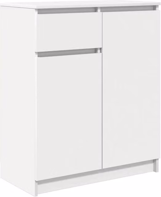 Berkfield Home White Sideboard with Drawer, W/D/H: 71 x 35 x 84 cm
