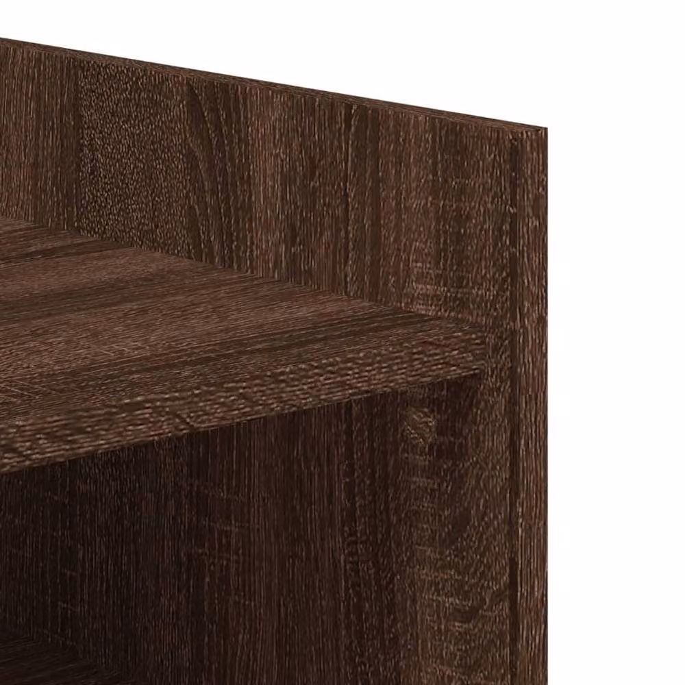 Berkfield Home Brown Oak Shoe Cabinet with Hinged Doors and Internal Shelves, W/D/H: 52 x 37.5 x 100 cm – 5