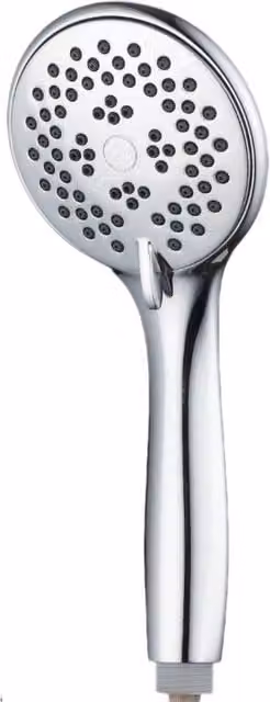 Blue Canyon Delta 3 Function Round Handheld Showerhead with Massage Jet in Silver Chrome, Diameter: 16.5 cm