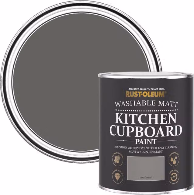 Rust-Oleum Grey Kitchen Cupboard Paint in Matt Finish, 0.75 l
