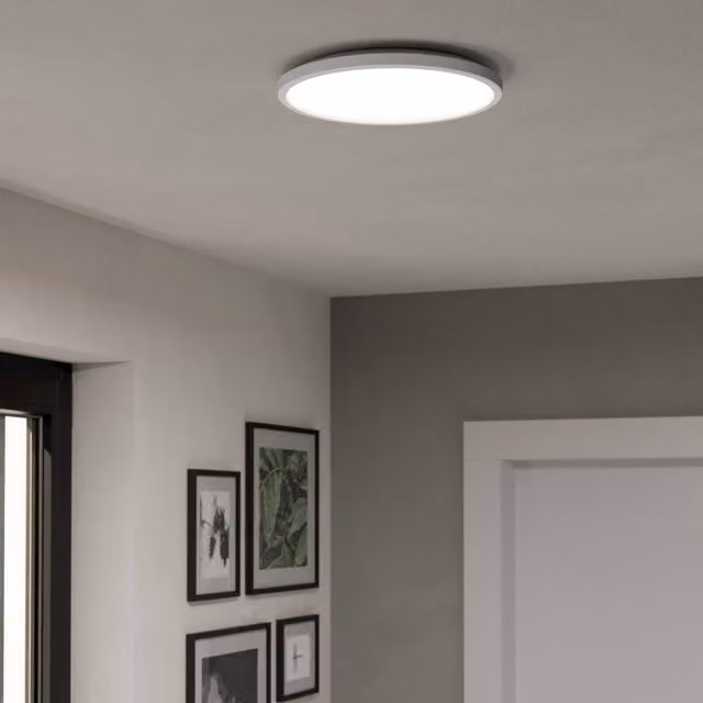 Eglo Rovito-Z White Smart Control RGBW Colour Changing LED Ceiling Light with Remote Control and Dimmer – 1