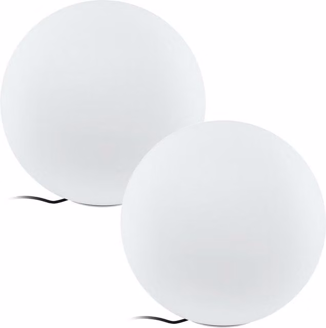 Loops 2 Pack White Plastic IP65 Outdoor Garden Ball Lights, Diameter: 50 cm, E27 40W – 1