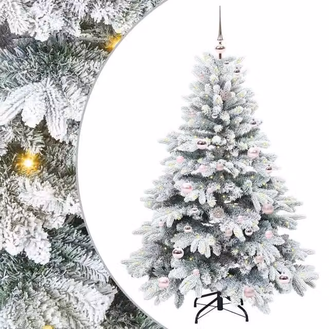 Berkfield Home Artificial Green Christmas Tree with 150 LEDs, Height: 150 cm