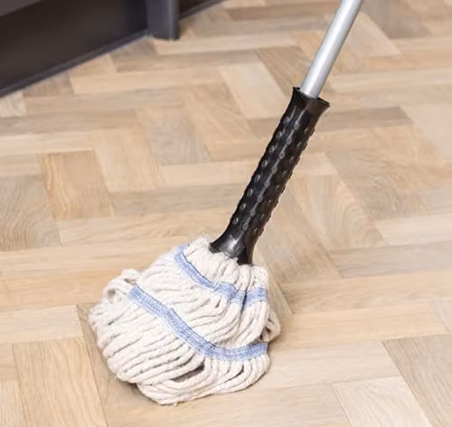Addis Twist Mop in White and Metallic Silver with Wringer and Refillable Cotton Head – 2