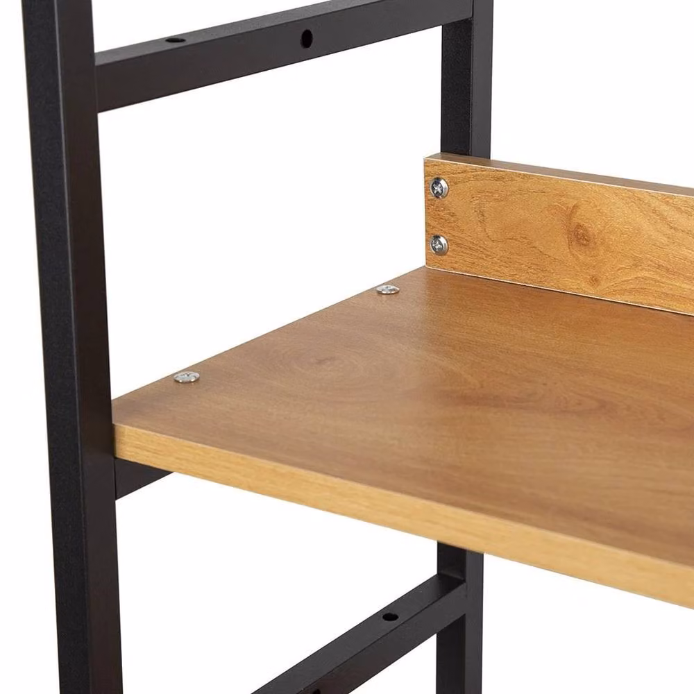 VOGREX 3-Tier Wooden Display Storage Shelf Unit in Beige, W/D/H: 100 x 32 x 95 cm – 3