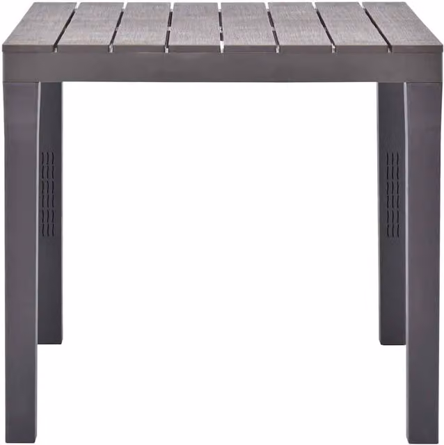 Berkfield Home Mocca Square Garden Table in Grey, W/D/H: 78 x 78 x 72 cm – 1