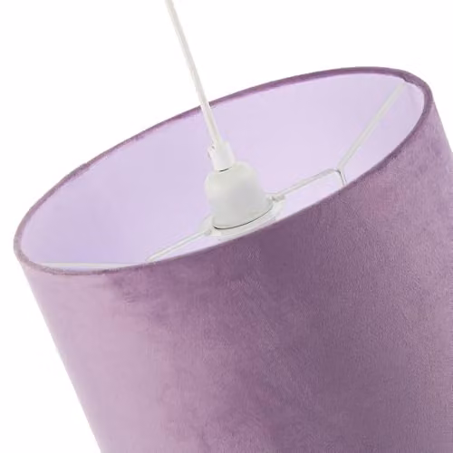 Happy Homewares Round Fabric Lamp Shade in Lilac Purple, Diameter: 30 cm – 3