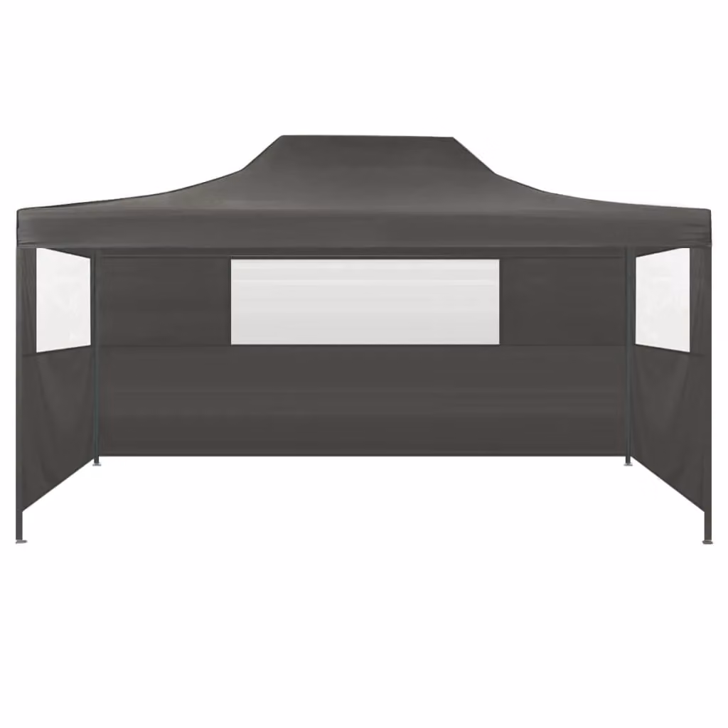 Berkfield Home Foldable Tent with 3 Walls, Anthracite and Black, W: 4.5 m, D: 3 m, H: 3 m – 2