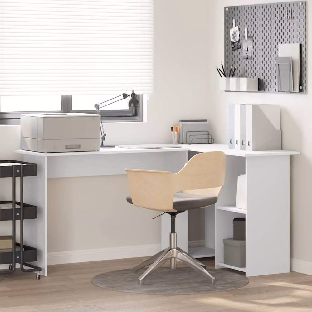 Berkfield Home White Computer Desk in Engineered Wood – 2