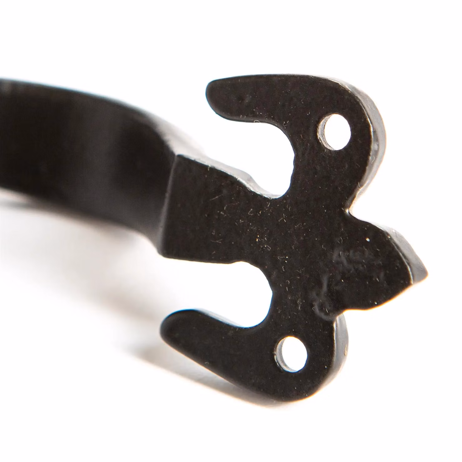Hammer and Tongs Rustic Fleur De Lis Iron Door Handle, Black, H: 15 cm, W: 5.2 cm, D: 1.5 cm – 3