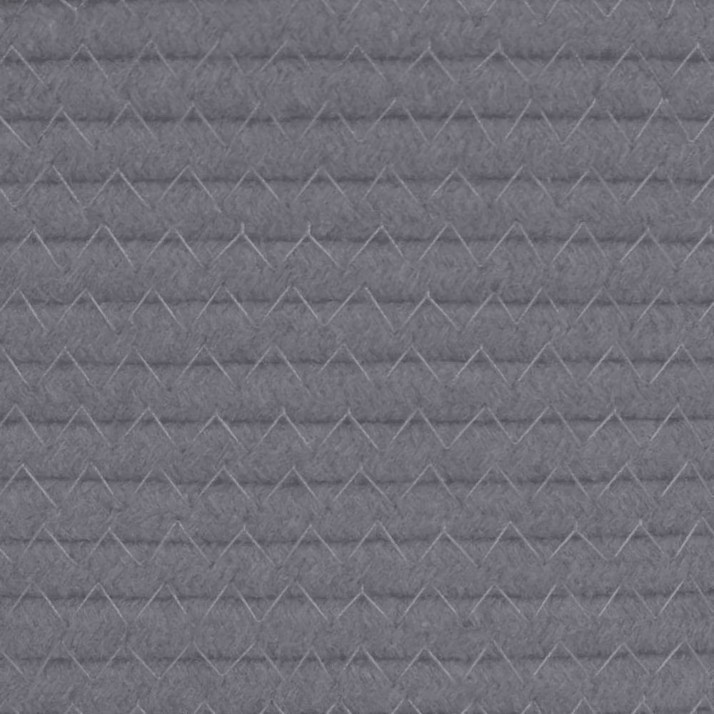Berkfield Cotton Home Storage Basket in Grey and White, W: 40 cm, H: 35 cm – 3