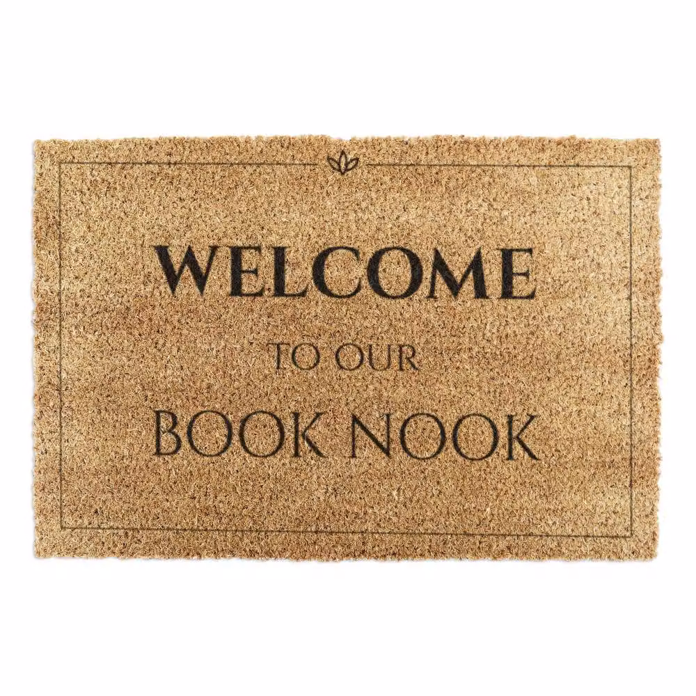 Artsy Mats Welcome To Our Book Nook Doormat, Brown, W: 90 cm, D: 60 cm – 2