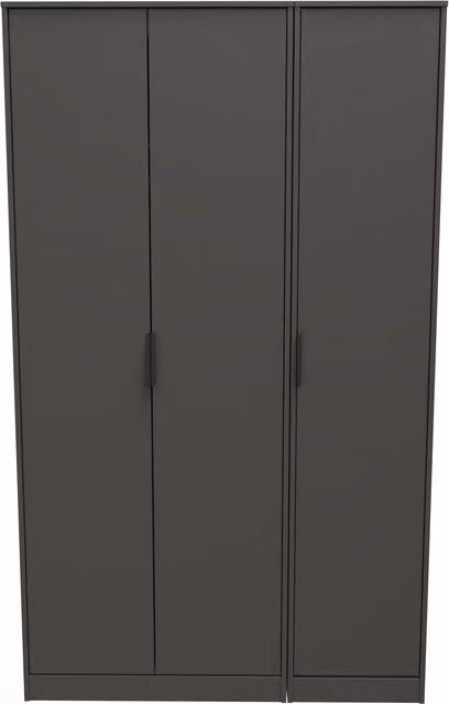 Ready Assembled 2 U Fuji 3 Door Wardrobe in Dark Grey