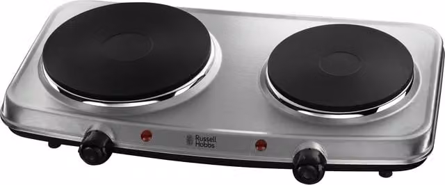 Russell Hobbs Silver Stainless Steel Cast Radiant Mini Hotplate