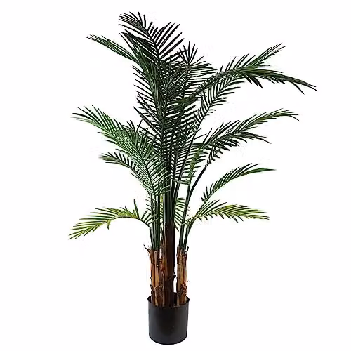 Leaf Design UK Artificial Green Tropical Yucca Palm Tree, H 125 cm x W 90 cm x D 90 cm – 2