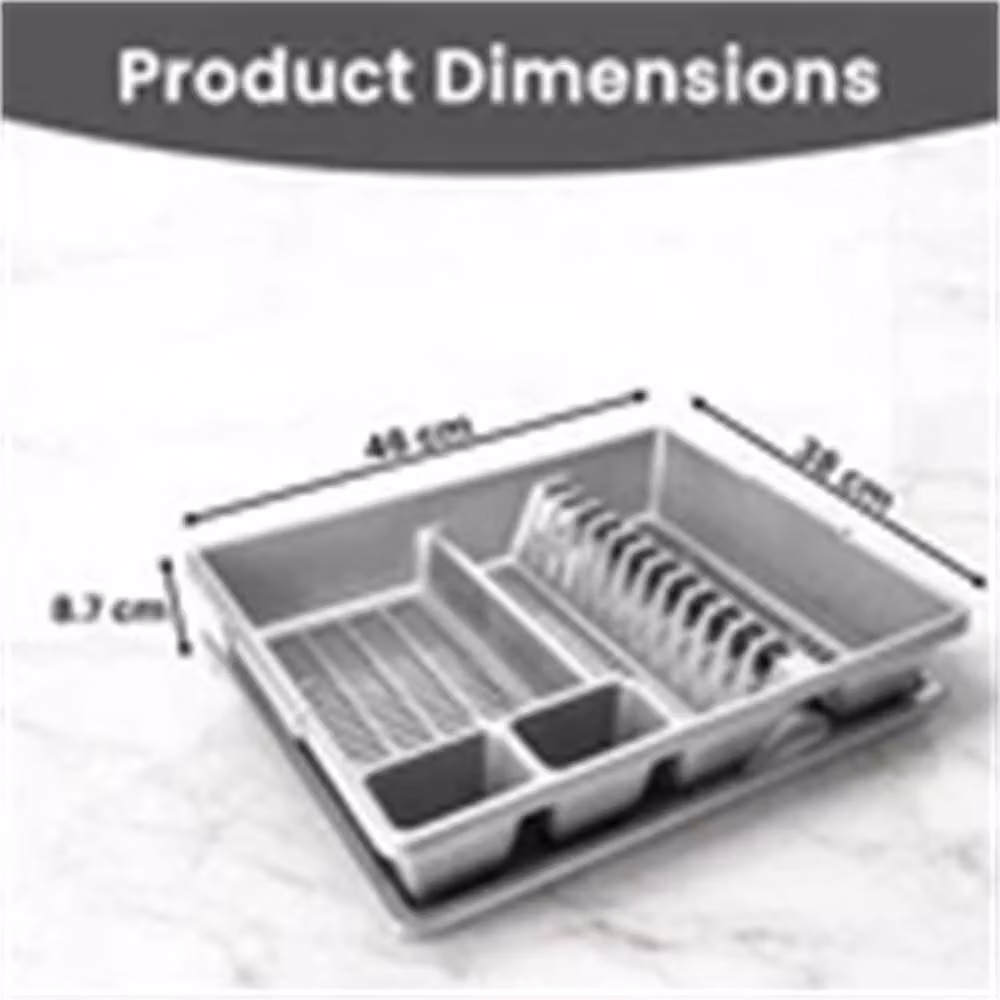 Nordara Grey Kitchen Sink Dish Drainer with Drip Tray – 2