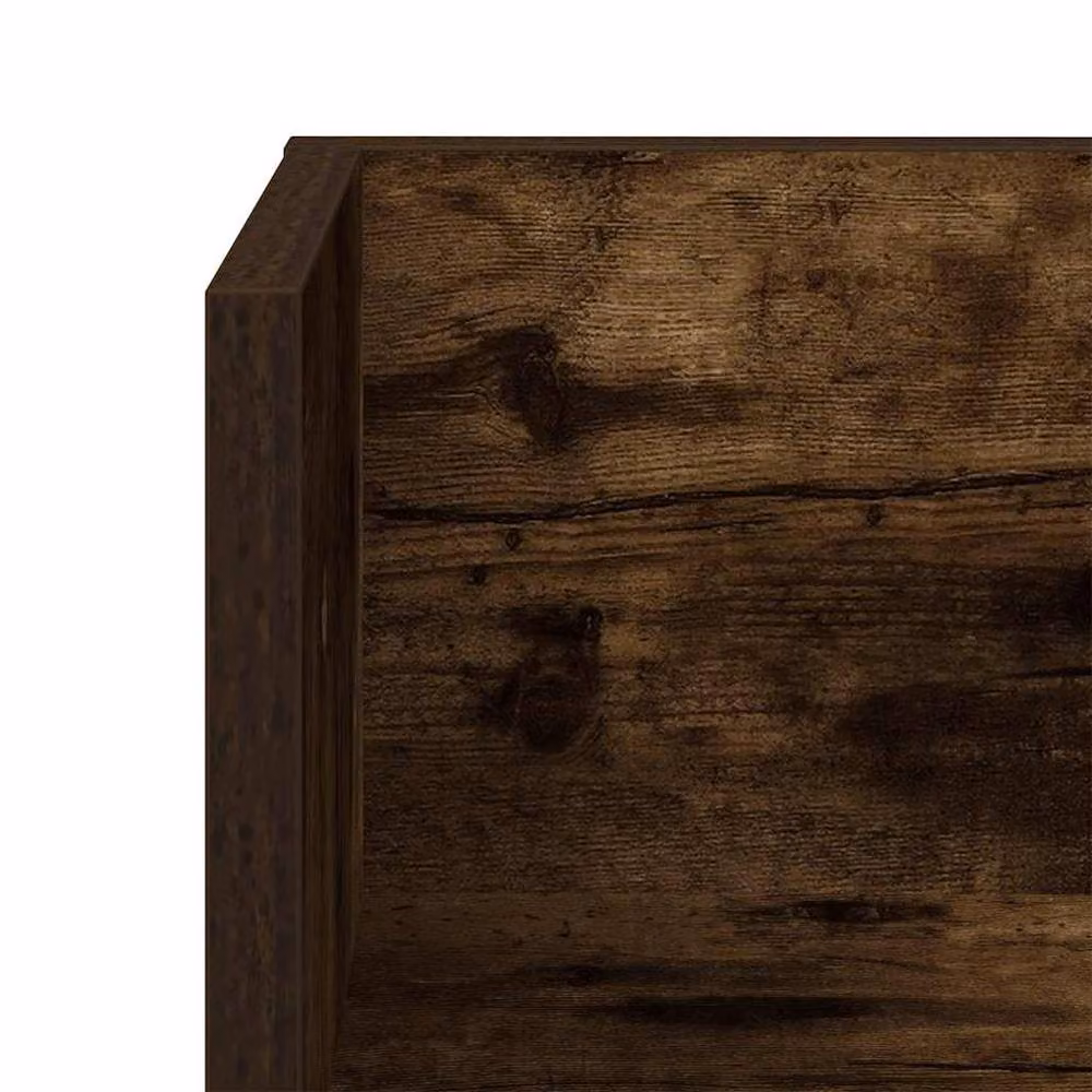 Berkfield Home Wall Mounted Shelves, 2 Pack, Smoked Oak Brown, W/D/H: 100 x 16.5 x 16.5 cm – 5