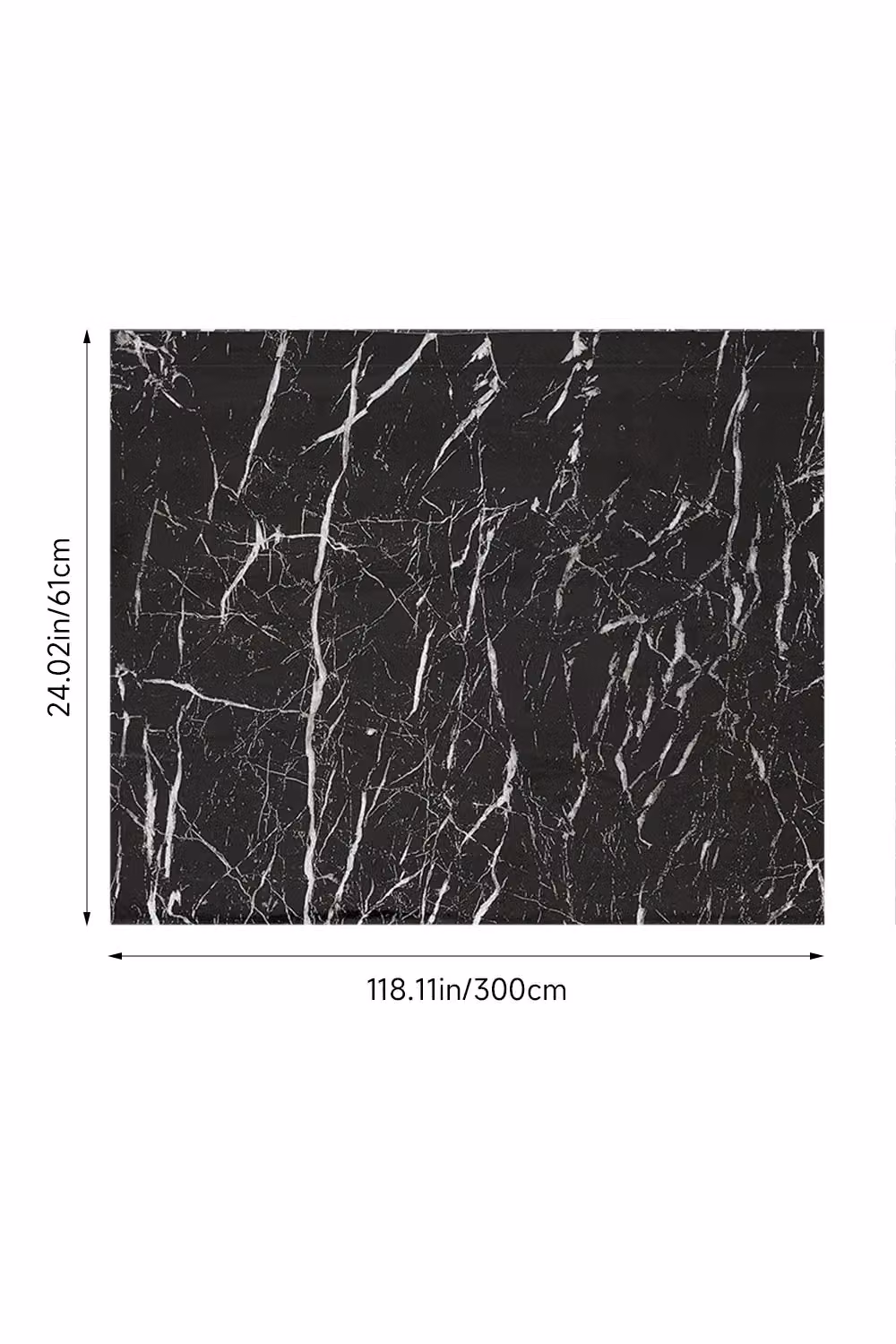 Living and Home Black Self-Adhesive Marble Effect Vinyl Wallpaper, W/H: 61 x 300 cm – 4