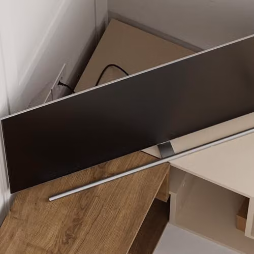 Decortie Glis Modern TV Unit and Media Stand for 35 Inch TVs in Dark Brown and Sand – 3