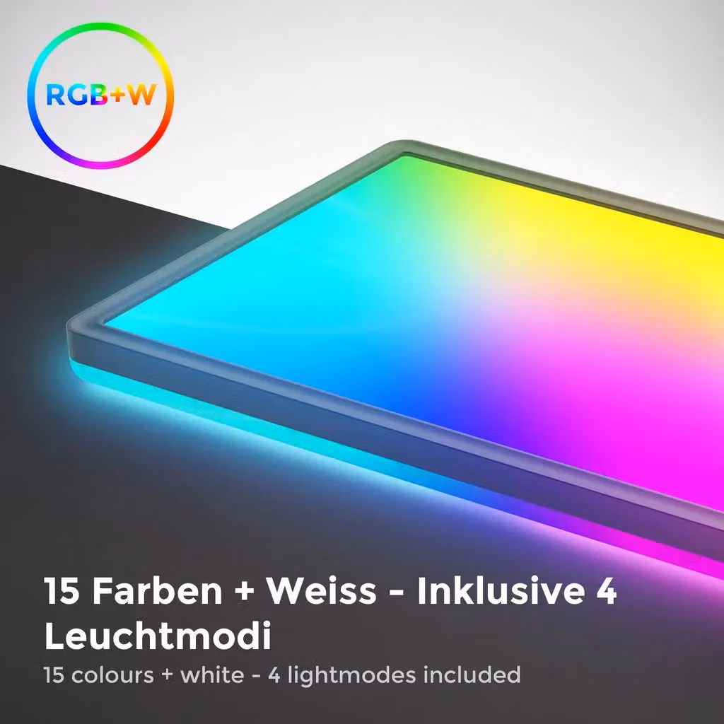 B.K.Licht Ultraslim 22W RGBW LED Backlight Panel, Black, Dimmable with Remote Control – 3