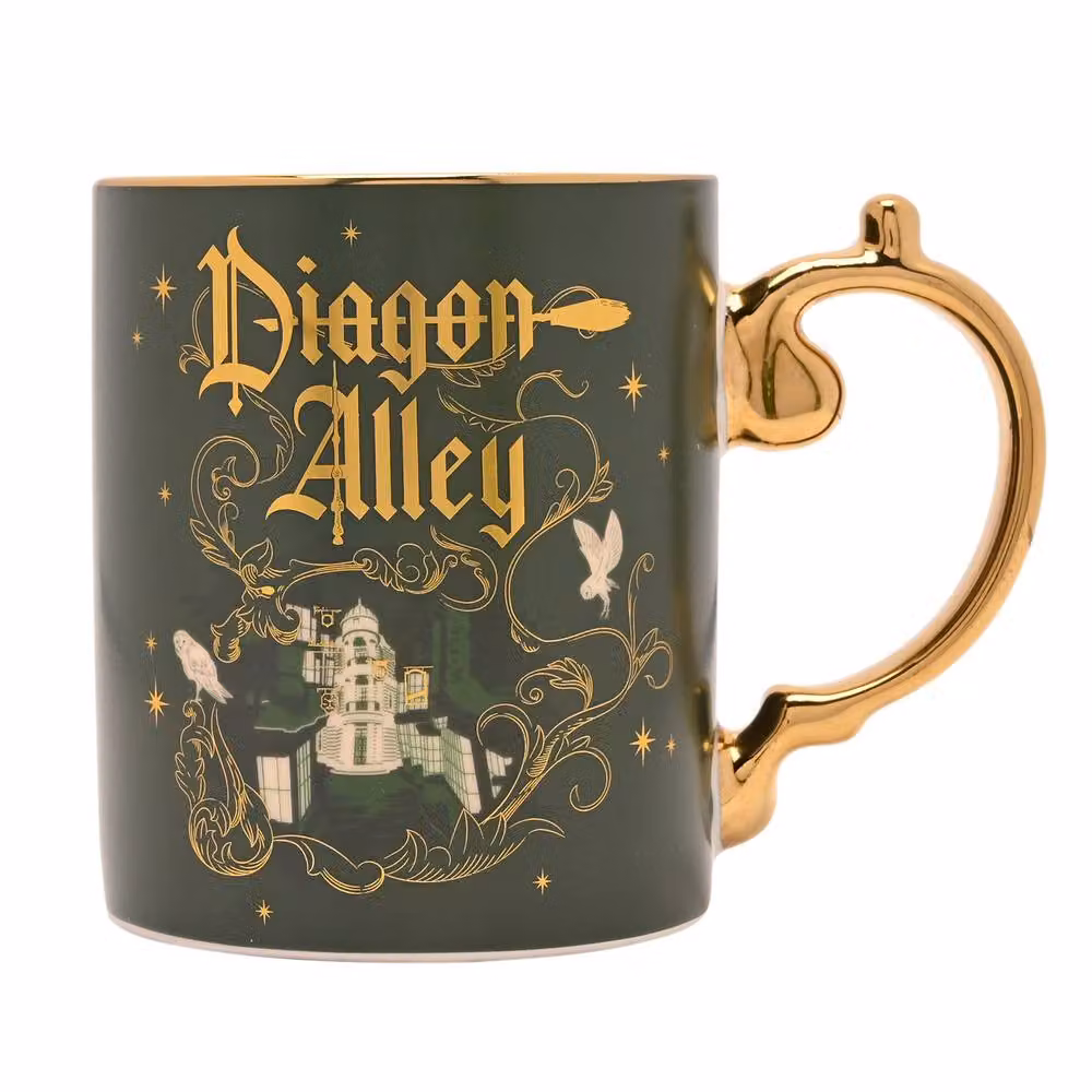 Widdop and Co Harry Potter Diagon Alley Ceramic Mug in Green and Gold – 3