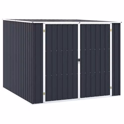 vidaXL Anthracite Galvanised Steel Garden Shed W/D/H: 195 x 198 x 159 cm – 1