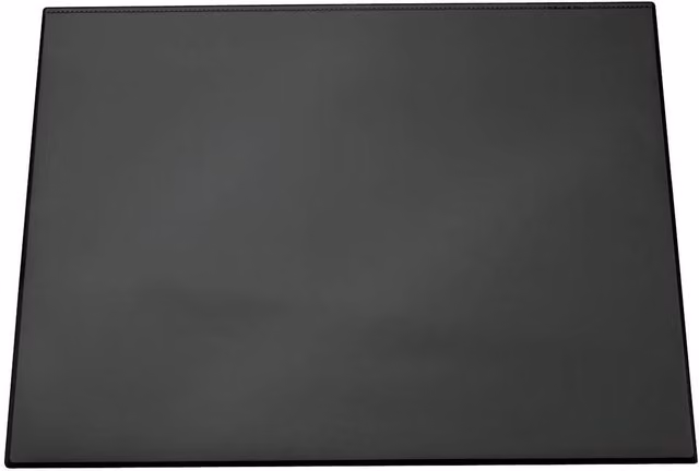 Durable Non-Slip Black Desk Mat Protector with Transparent Plastic Overlay