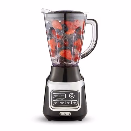Geepas 900W Jug Blender and Smoothie Maker with 1.5L Container, 3 Speeds and Pulse, Black