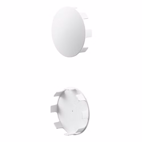 Rothley Staircase Handrail Shallow End Cap, Matt White, Pack of 2, 40mm