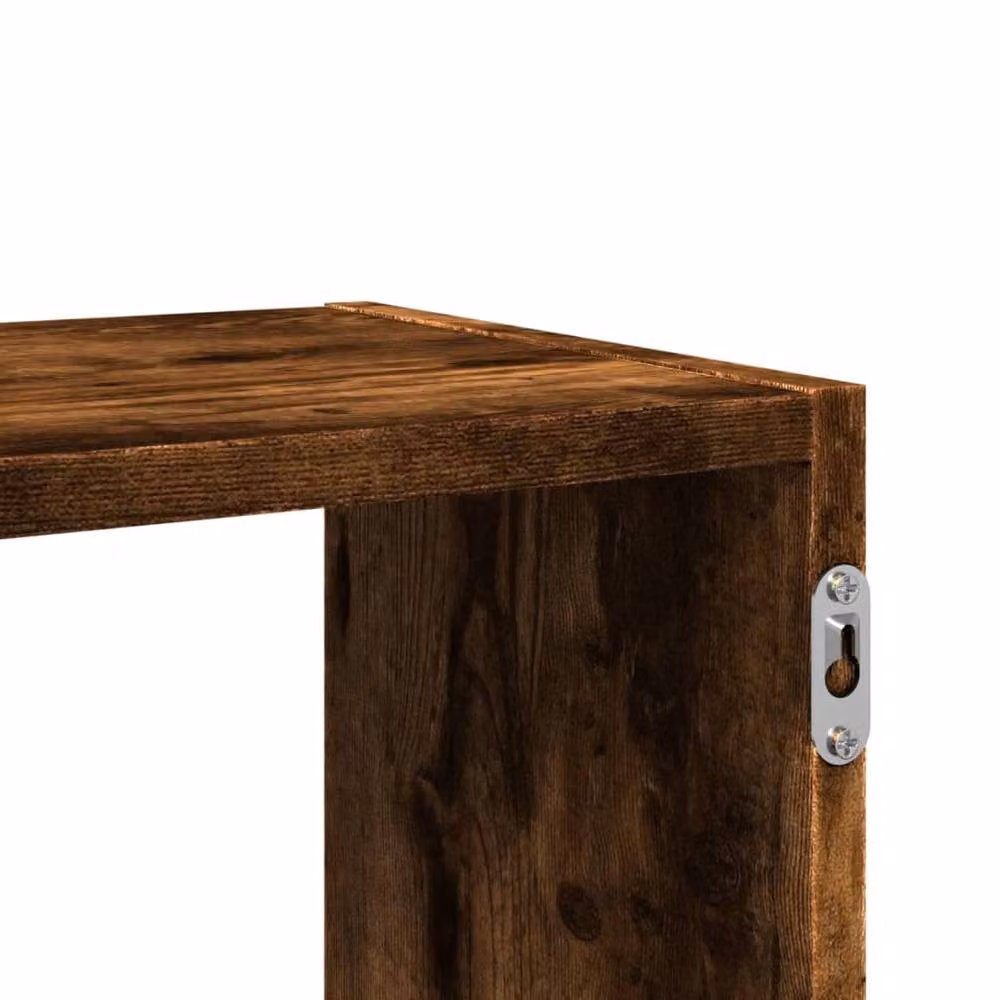 Berkfield Home Smoked Oak Wall Shelf, Brown Engineered Wood, W: 100 cm, D: 25 cm, H: 50 cm – 5