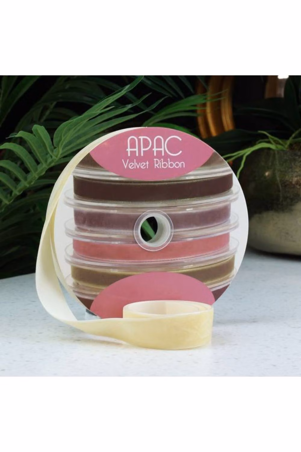 KDMD Ivory Velvet Ribbon, Width: 2.5 cm, Length: 20 m – 2