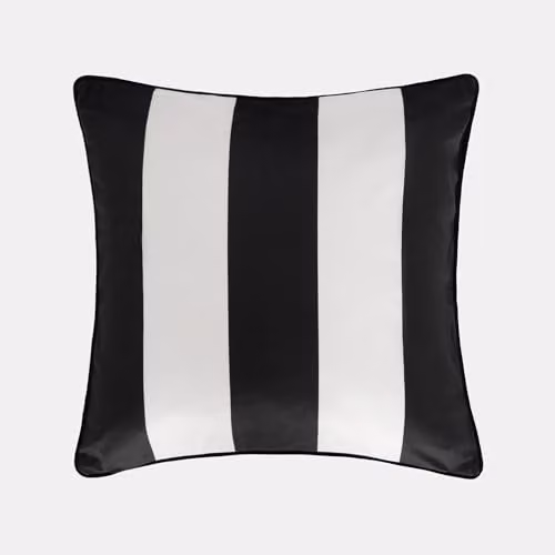 OHS 4 Pack Striped Matte Velvet Cushion Covers in Black and White, W/D/H: 45 x 45 x 45 cm – 4