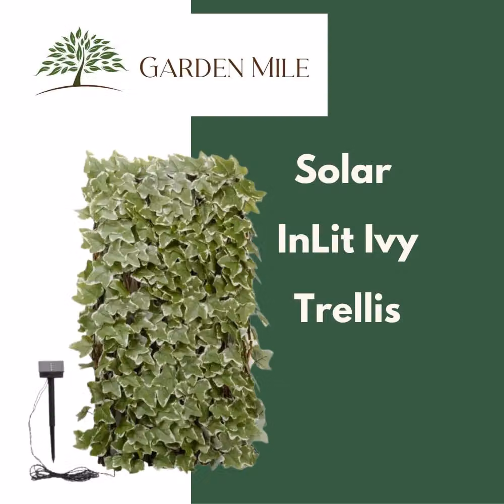 Marco Paul Solar Artificial Ivy Flower Wall in Green, 180 cm Height – 3