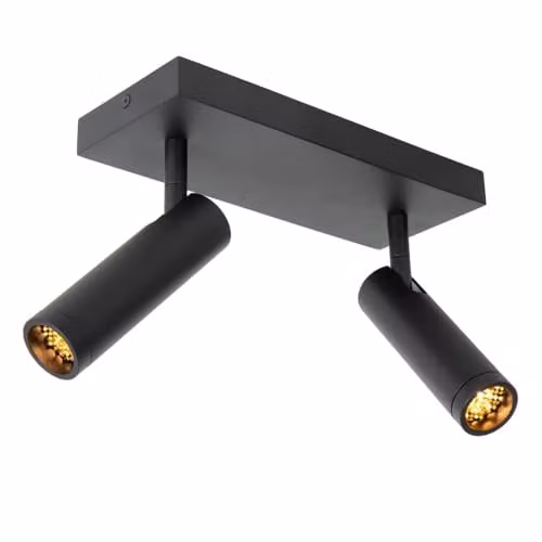 Lucide Netlighting Grado Black Adjustable Ceiling Spotlight with 2x GU10 LED Lamps – 3