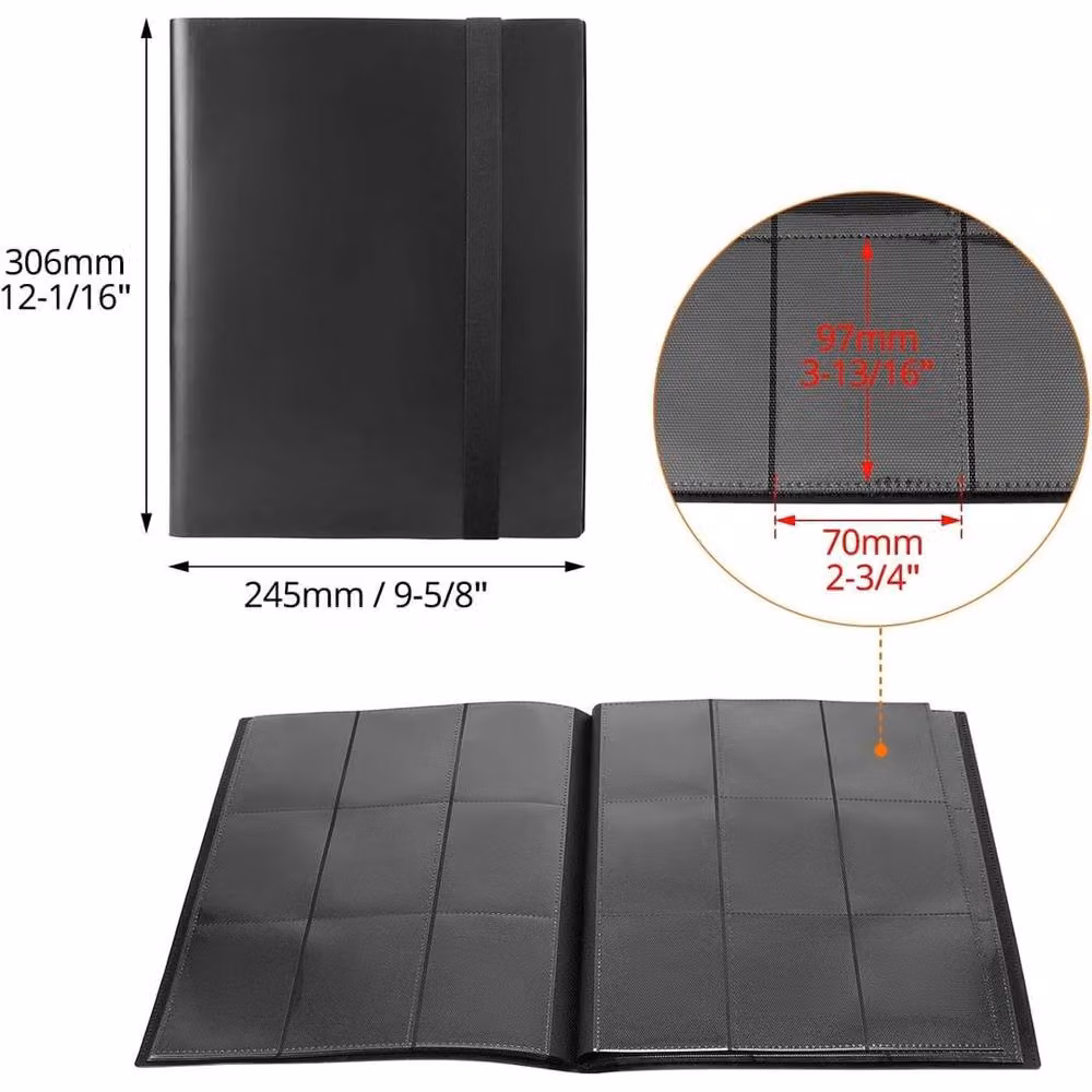 NESTLUNE Trading Card Binder Album Folder, Black, 360 Card Capacity – 2