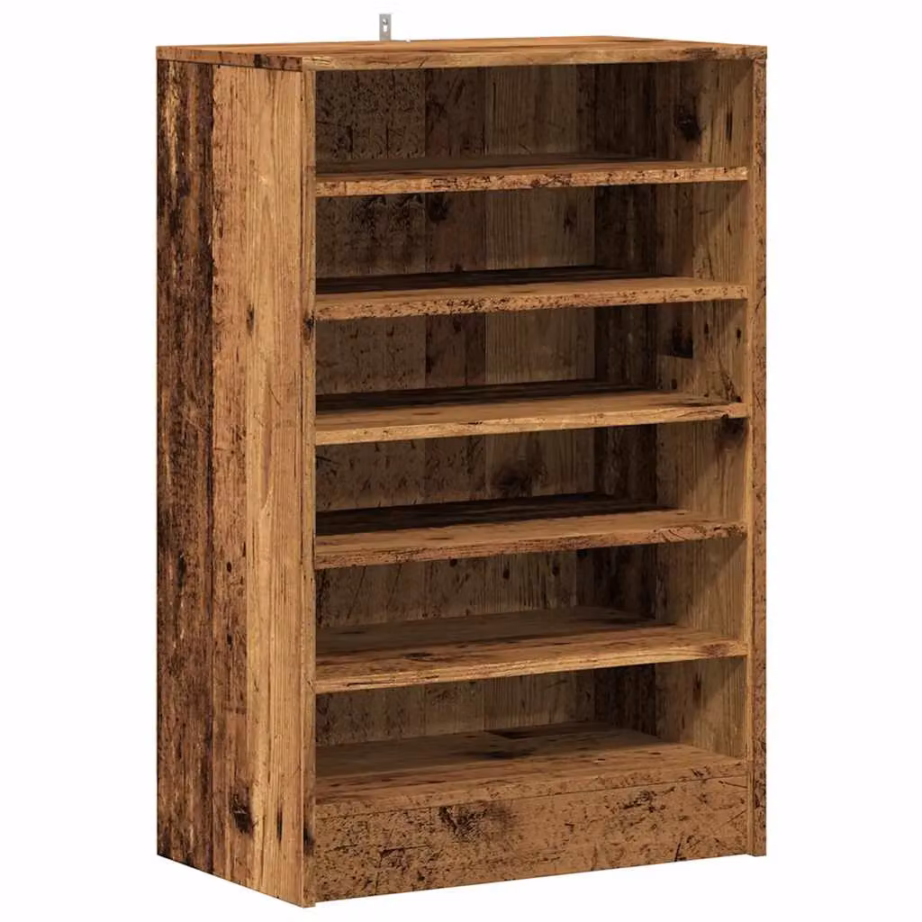 Berkfield Home Old Wood Shoe Cabinet in Brown, W/D/H: 60 x 35 x 92 cm – 2