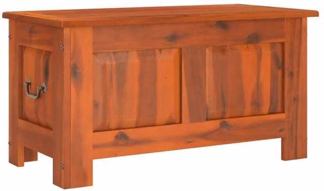 Berkfield Home Brown Acacia Wood Storage Chest with Soft Close Lid