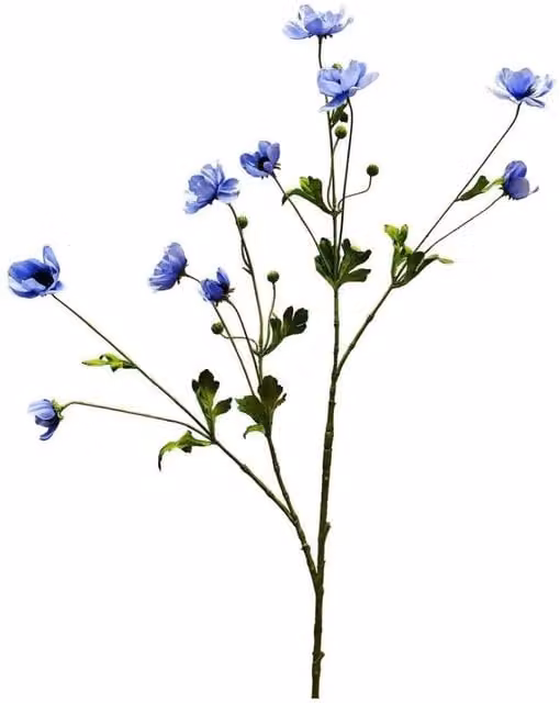 KDMD Botanica Blue Anemone Floral Spray, Height: 111 cm