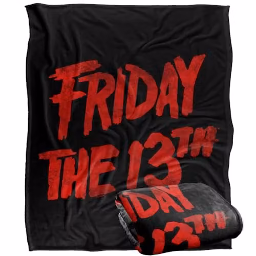 LOGOVISION Friday The 13th Logo Super Soft Fleece Throw Blanket, Multicolour, W: 127 cm x L: 152.4 cm