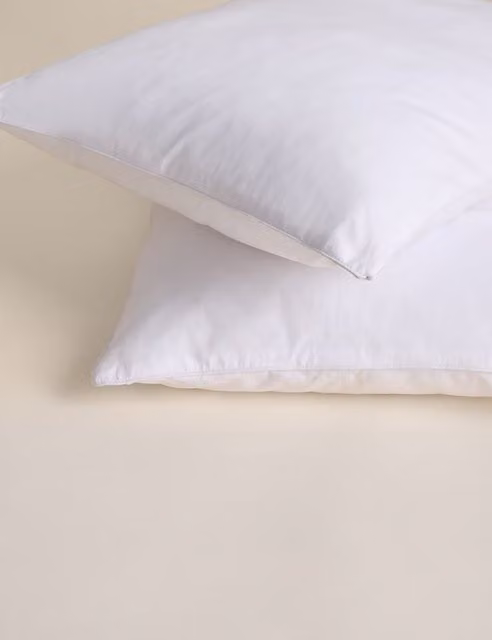 M&S Everyday Cotton Medium Pillows, 2 Pack, White