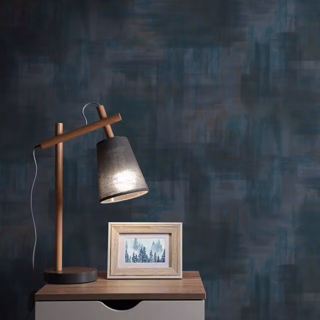 Erismann Blue Abstract Industrial Vinyl Wallpaper Roll