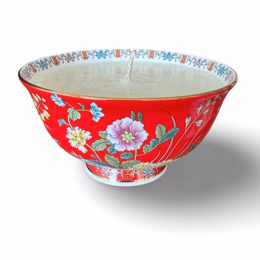 Candle Up Oriental Candle in Pastel Red and Multicolour – 2