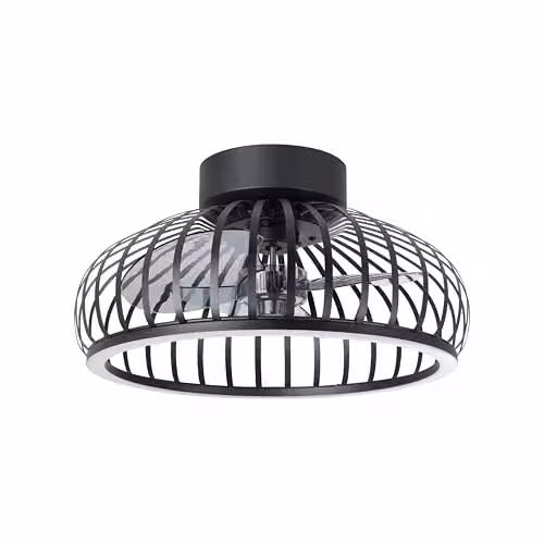 Eglo Mogano LED ceiling fan with dimmable light and remote control, Black