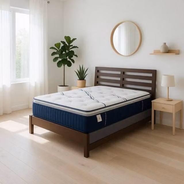 KDMD Windermere Dreams Double Length Luxury Mattress in White, W/D/H: 135 x 190 x 35 cm – 1