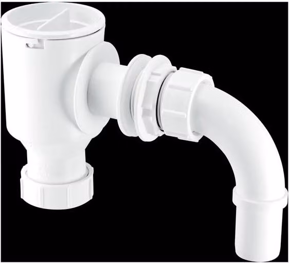 McAlpine 1" Complete Screened Tank Overflow Connector in White – 1