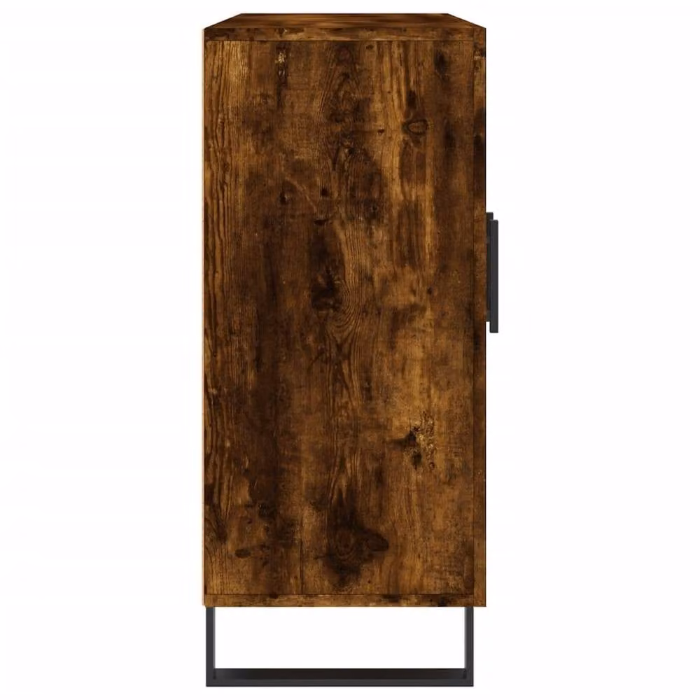 Berkfield Home Smoked Oak Sideboard in Brown, W/D/H: 90 x 34 x 80 cm – 4