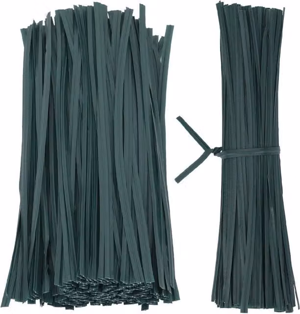 Neel Blue 200pcs Plastic Twist Ties, 6 Inch Soft Dark Green Garden Plant Ties – 1