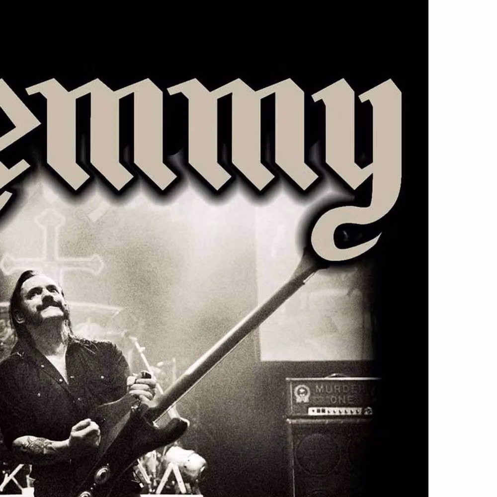 Lemmy Lived To Win Black Textile Typography Poster – 2
