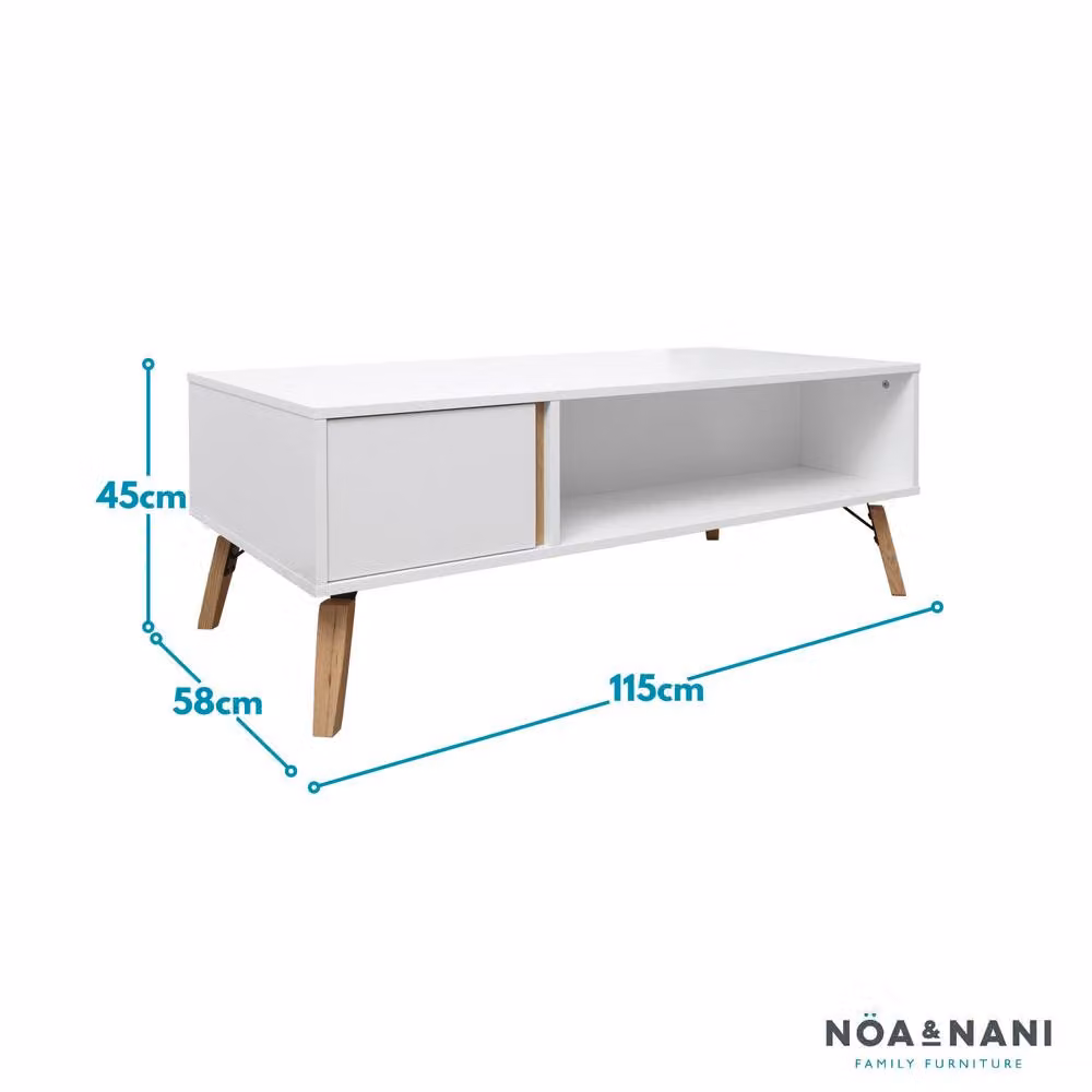 Nöa and Nani Otto Coffee Table with Storage in White – 4